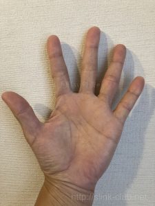 50代男性の手のひら画像左手